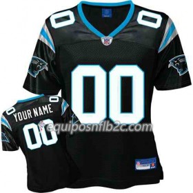 Camiseta Mujer NFL Carolina Panthers Personalizar Negro 